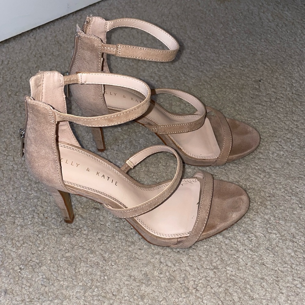 3 Strap Nude Heels